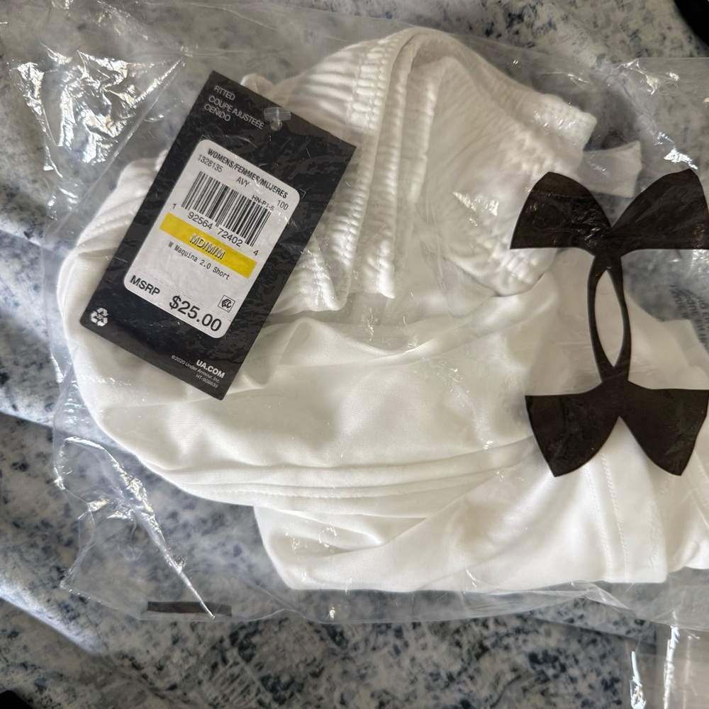 Under Armour White Performance Shorts